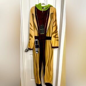 Star Wars Yoda adult union suit onesie pajamas size large